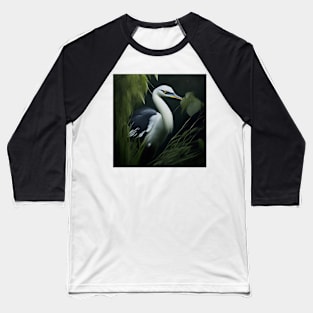 White head Heron Baseball T-Shirt